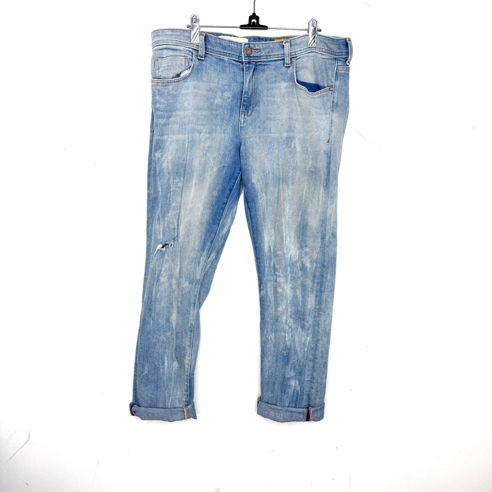Anthropologie Pilcro Hyphen Mid-Rise Straight Crop Jeans Size 30 Boho Chic